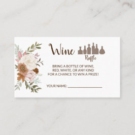 Boho Autumn Raffle Ticket Brautparty Card