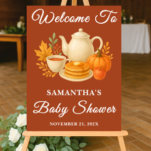 Boho Autumn Tee Party Babydusche Willkommen Acrylschild