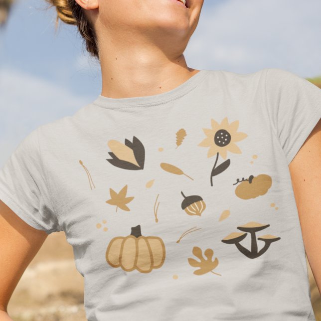 Boho Autumn-Themed Tri-Blend Shirt (Boho Autumn-Themed Tri-Blend Shirt)