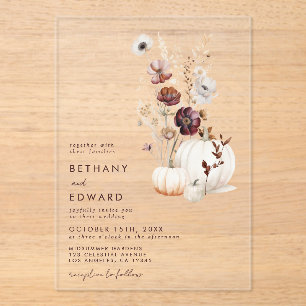Boho Autumn Wedding Acryleinladungen
