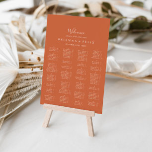 Boho Autumn Wedhabetical Seating Chart Poster