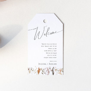 Boho Autumn Wildblume   Begrüßung Geschenkanhänger