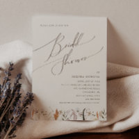 Boho Autumn Wildblume | Beige Brautparty