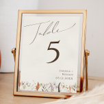 Boho Autumn Wildblume | Beige Tischnummer<br><div class="desc">Vorstellung unserer atemberaubenden boho Herbst-Wildblume | Beige Tischnummer, die ein schlichtes und modernes Design umfasst, das die Schönheit der Natur widerspiegelt. Mit gepressten, wasserfarbenen Blume und Terrakotta-Blätter im Fall eines Sturzes erweckt es das Wesen der verbrannten Orangenfarben im Oktober und schafft ein minimalistisches und dennoch klassisches Design, das Wärme und...</div>