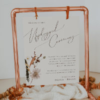 Boho Autumn Wildblume | Beige Unplugged Zeremonie