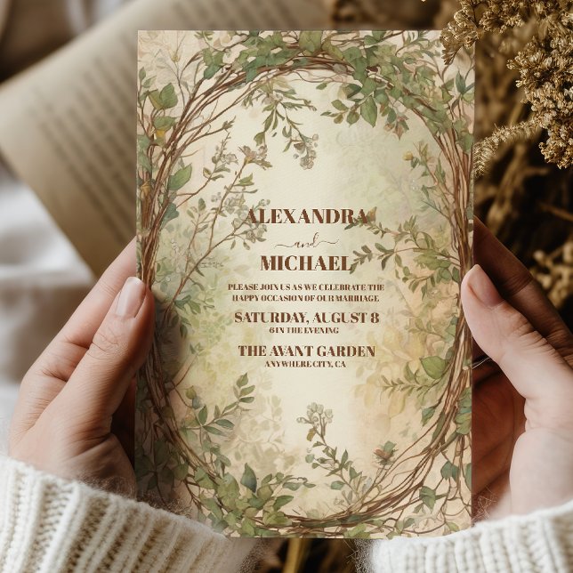 Boho Autumn Wildblume Botanical Wedding Einladung (Von Creator hochgeladen)