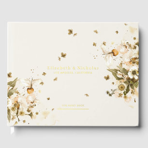 Boho Autumn Wildblume Botanische Hochzeit Gästebuch