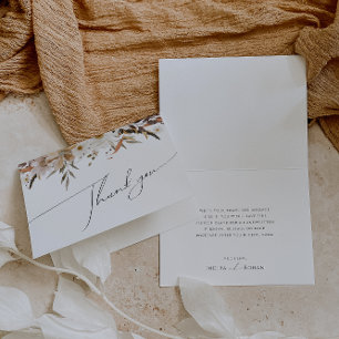 Boho Autumn Wildblume   Faltschachtel Dankeschön K Dankeskarte