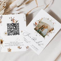 Boho Autumn Wildblume | Foto Frame QR Code