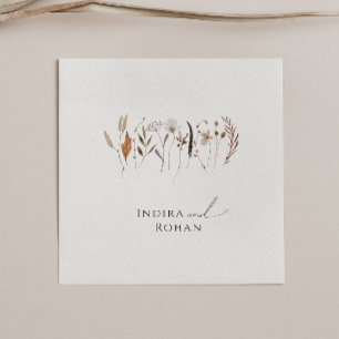 Boho Autumn Wildblume Hochzeit von Napkins Serviette