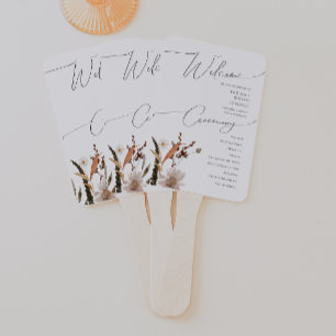 Boho Autumn Wildblume   Hochzeitsprogramm Fächer