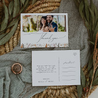 Boho Autumn Wildblume Horizontal Foto Vielen Dank