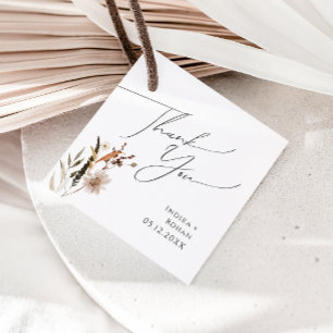 Boho Autumn Wildblume   Vielen Dank Geschenkanhänger
