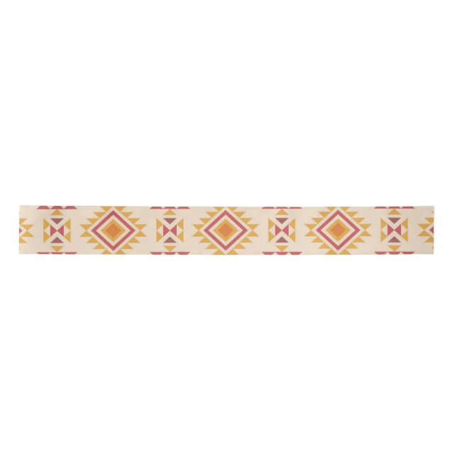 Boho Aztec Mudcloth Satinband (Vorderseite)