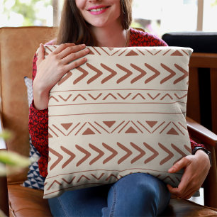 Boho Aztec Terracotta Kissen