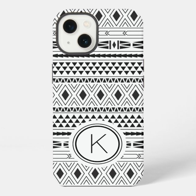 Boho Aztec Tribal Muster iPhone Hülle (Rückseite)