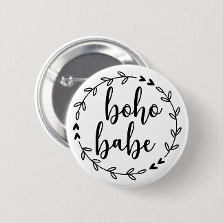 Boho Babe Wreath Button