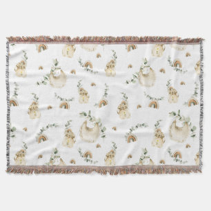 Boho Baby Bibs Rainbows Botanisches Vegetationsmus Decke