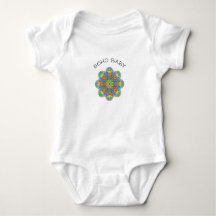 Boho Baby Blume Mandala One Piece Bodysuit