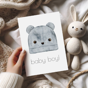 Boho Baby Boy Gratulations Card Karte
