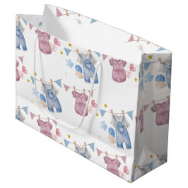 Boho Baby Clotheline Gender Reveal Große Geschenktüte