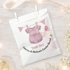 Boho Baby Clotheline Gender Reveal Team Girl Geschenktütchen