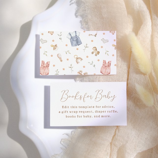 Boho Baby Clothes Babydusche Begleitkarte (Von Creator hochgeladen)