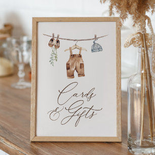 Boho Baby Clothes Boy Babyduschkarten und Geschenk Poster