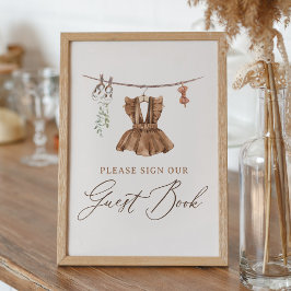 Boho Baby Clothes Girl Baby Shooting Guest Book Si Poster