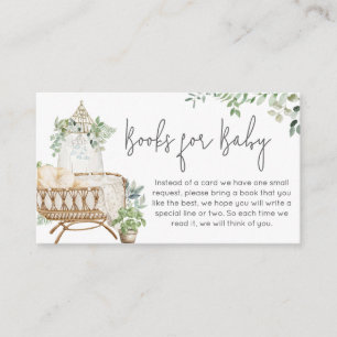 Boho Baby Crib Baby Showbücher für Baby Begleitkarte