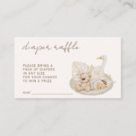 Boho Baby Diaper Raffle Gender Neutral Dusche Begleitkarte
