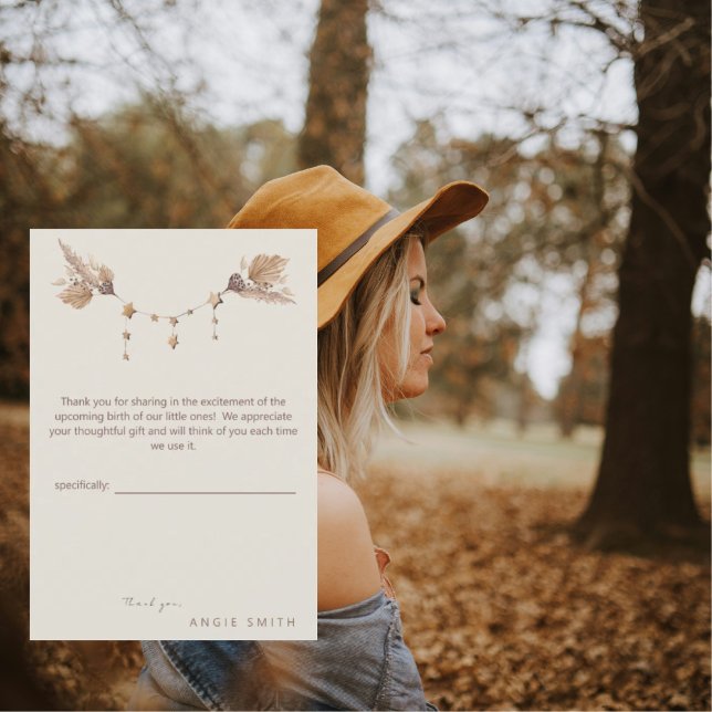 Boho Baby Dusche Danke Karte (Von Creator hochgeladen)