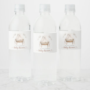 Boho Baby Dusche Wasser Flaschen Etiketten neutral