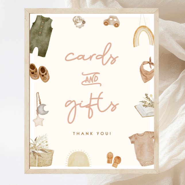 Boho Baby Duschkarten & Geschenke Unterschrift Poster (Von Creator hochgeladen)