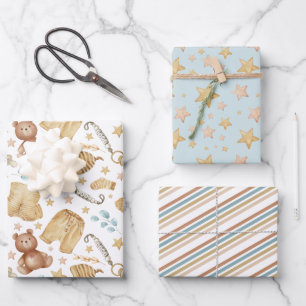 Boho Baby Duschwrapping Paper Geschenkpapier Set