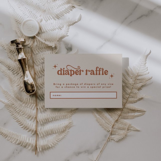 Boho Baby Duwer Diaper Raffle Begleitkarte (Von Creator hochgeladen)