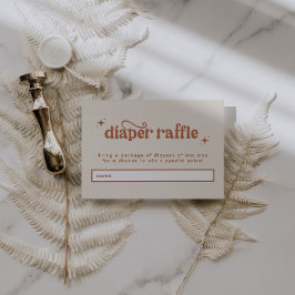 Boho Baby Duwer Diaper Raffle Begleitkarte