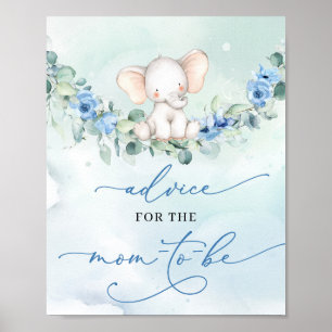 Boho Baby-Elefantenskripte Advice für die zukünfti Poster