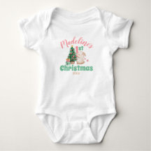 Boho Baby Erste Weihnacht mit Name Rabbit Tree