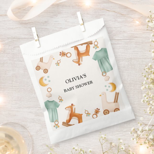 Boho Baby Girl Clothes Kinderdusche Geschenktütchen (Ausgeschnitten)