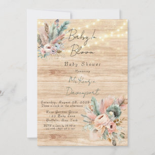Boho Baby In Bloom Baby-Einladung Einladung