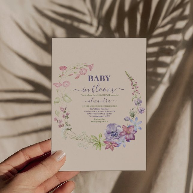 Boho Baby in Bloom Baby Girl Shower Einladung (Von Creator hochgeladen)