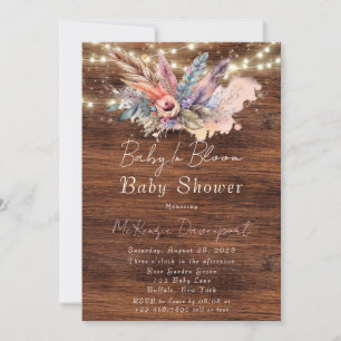 Boho Baby In Bloom Baby Shower Einladung