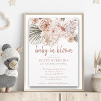 Boho Baby in Bloom Pampas Grass Girl Babydusche I