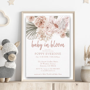 Boho Baby in Bloom Pampas Grass Girl Babydusche I Einladung