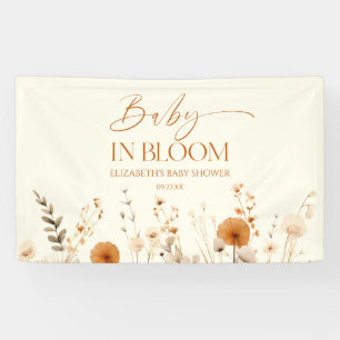 Boho Baby in Bloom Wildblume Babydusche Banner