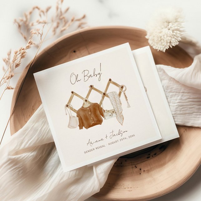 Boho Baby Neutral Dusche Einladung Serviette (Von Creator hochgeladen)