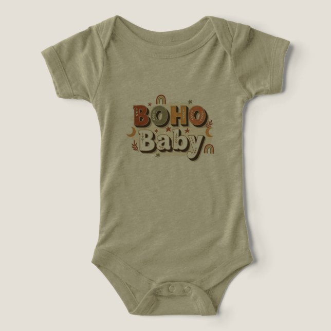 Boho Baby One-piece Top (Design Vorderseite)