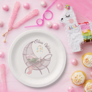 Boho-Baby-Party-Teller für Mädchen aus Papier Pappteller