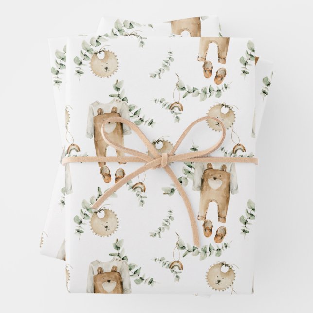 Boho Baby Rainbows Bibs Botanical Greenerenerity P Geschenkpapier Set (Beispiel)